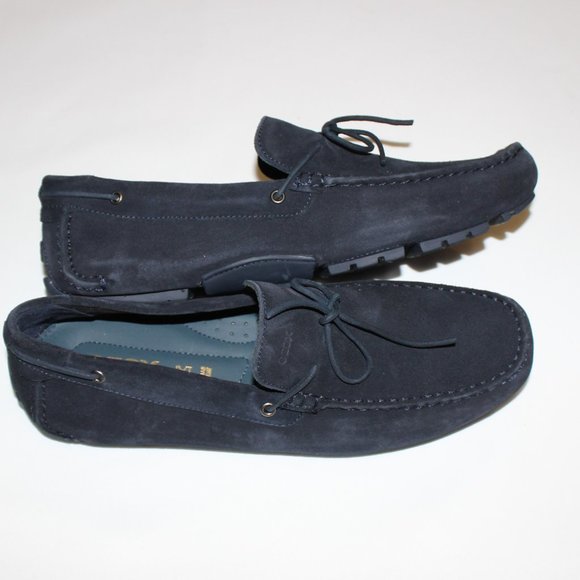 GEOX MEN\'S NAVY MELBOURNE SUEDE MOCCASINS main image 4
